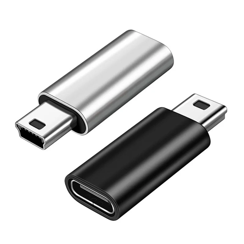 Metal Universal Otg Mini 5 Pin USB adaptador B macho a USB tipo C hembra transferencia de datos conector para GoPro MP3 cámara Digital GPS