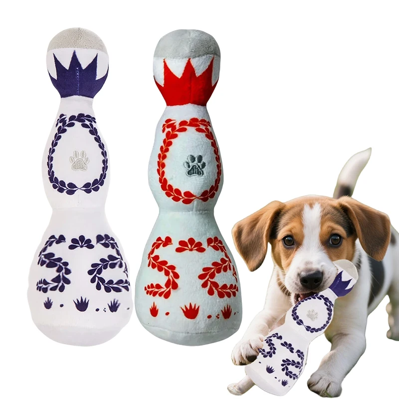 Divertido juguete de tequila para perros, juguete de peluche Boujee con sonido, juegos interactivos para perros, juguete de cumpleaños, accesorios para mascotas