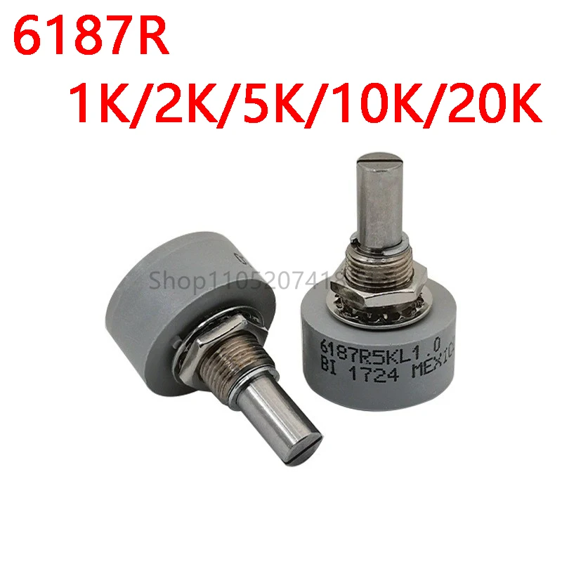 1 Uds 360 grados ilimitado nuevo potenciómetro de plástico conductor individual 6187R 1K 2K 5K 10K 6187-138A LF R20K
