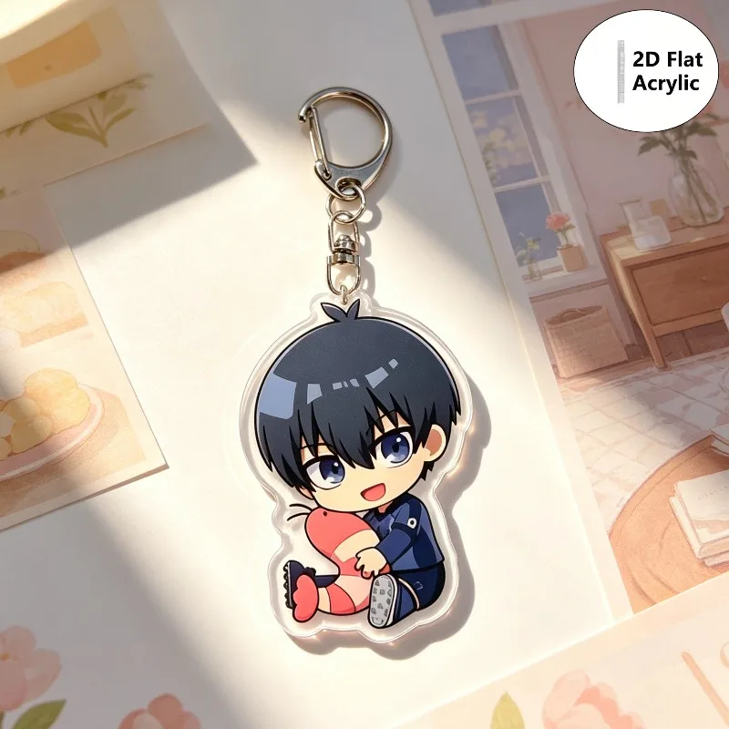 Lote de 7/8/10 llaveros de anime BLUE LOCK, bonitos colgantes para bolsos, llaveros acrílicos de dibujos animados, regalos para amigos, venta al por mayor