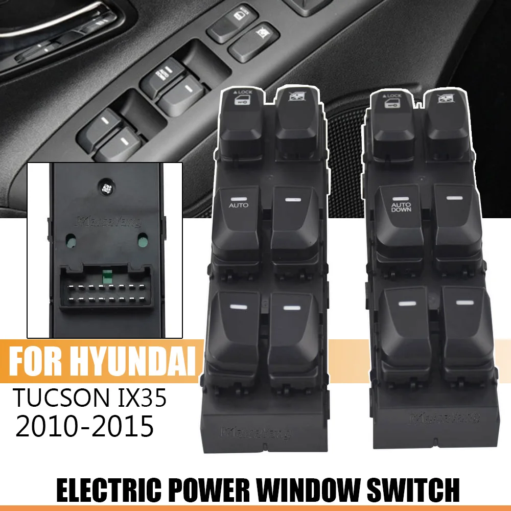 Interruptor de ventanilla principal eléctrico del conductor izquierdo para Hyundai IX35 TUCSON 2010-2015 93571-2S000 93571-2S050 interruptor de ventana de coche