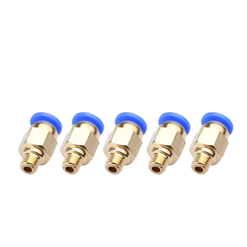 10 piezas/lote Conectores Neumáticos PC4-M10 para Impresoras 3D, Acoplador Rápido Bowden para Tubos de 1.75/3mm, Accesorios PC4M6 para Tubo PTFE