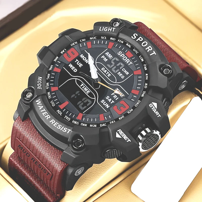 Relojes de Hombre a la Moda, Relojes Deportivos para Estudiantes Adolescentes, Esferas Grandes, Relojes Electrónicos son la Mejor Opción para Regalar