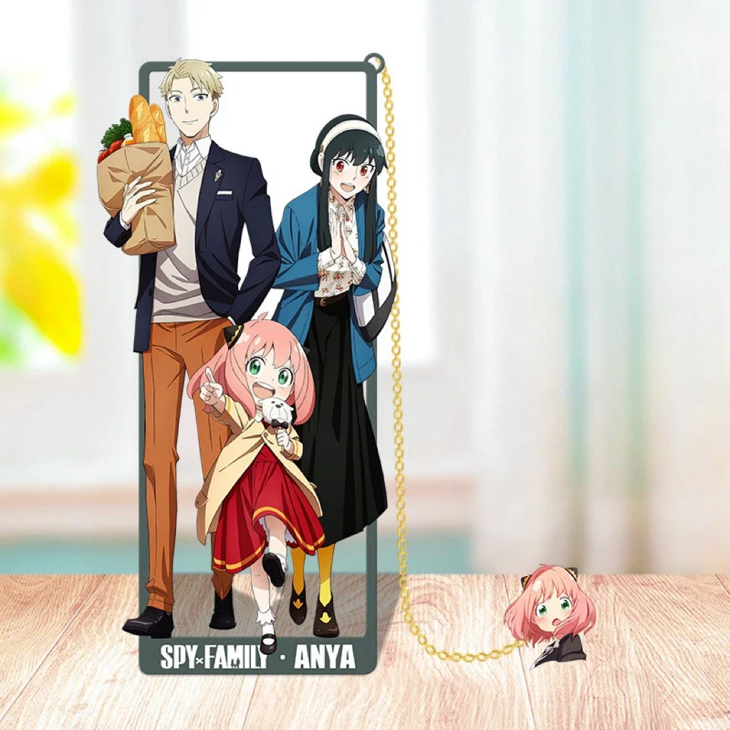 Marcapáginas de metal inspirados en Spy x Family para fanáticos del anime, regalo único para estudiantes y cosplayistas