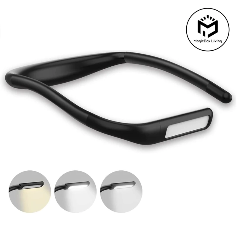 Lámpara de lectura USB de alta calidad, luz de libro para el cuello, recargable, manos libres, LED duradero para Camping, reparación de iluminación, luz nocturna de lectura