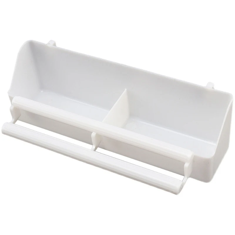 Cuenco colgante de agua para loros y pájaros, caja alimentadora blanca para periquitos, jaula para mascotas, contenedor de comida de plástico, peonía, cacatúas, suministros para periquitos