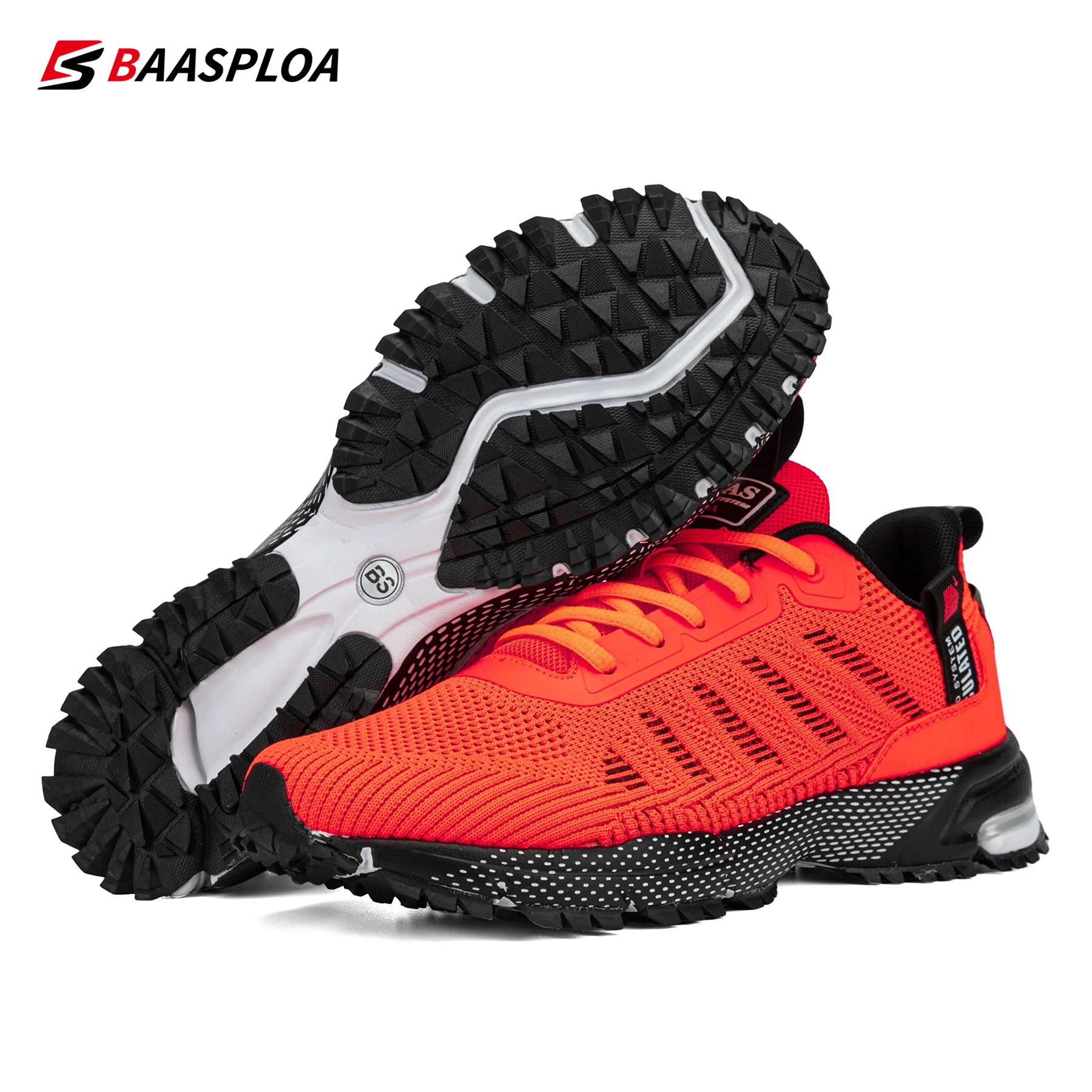 Baasploa-Zapatillas de correr profesionales para hombre, deportivas masculinas de malla, ligeras, con cordones, para deportes al