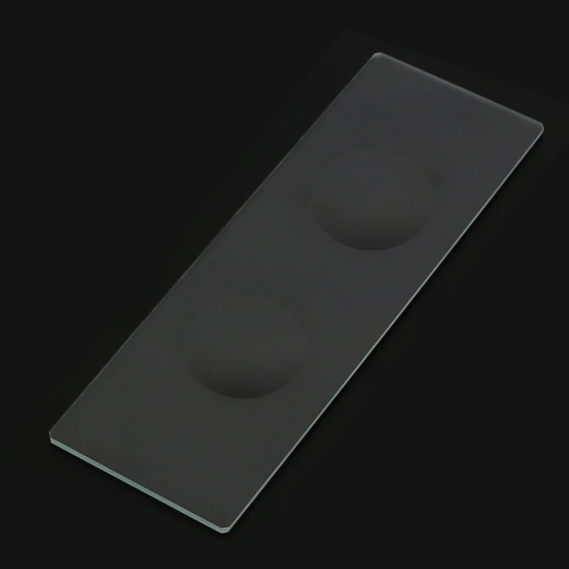Toboganes de vidrio en blanco cóncavos dobles reutilizables, consumibles de laboratorio para microscopio biológico, espécimen líquido, 5 piezas