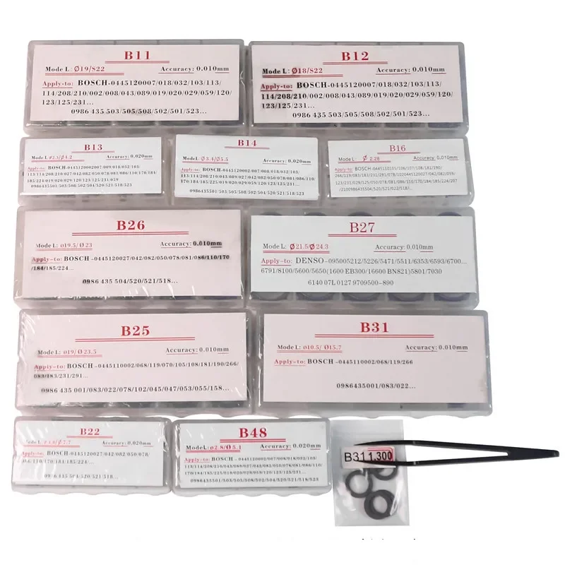 Arandelas de ajuste de reparación de inyector Common Rail, piezas para bo-sch para Den-so,B11,B12,B13,B14,B16,B22,B25,B26,B27.B31,B48, nuevo, 555