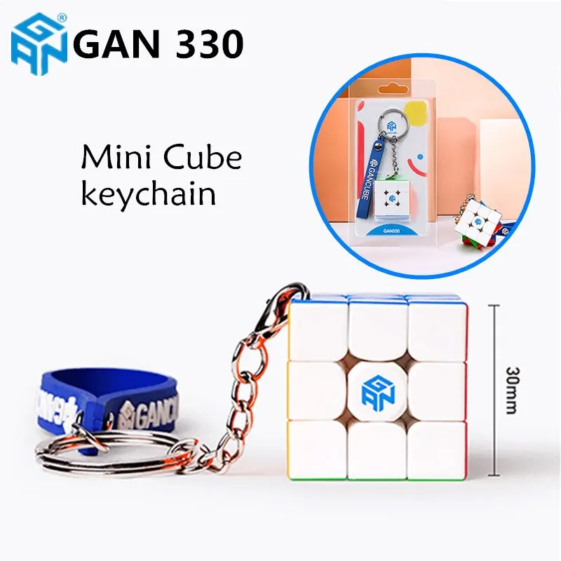 GAN 330 Mini 3x3 llavero cubo 3x3x3 Gan330 Mini Speedcube sin pegatinas 3x3 cubo de velocidad cubo mágico profesional rompecabezas Juguetes
