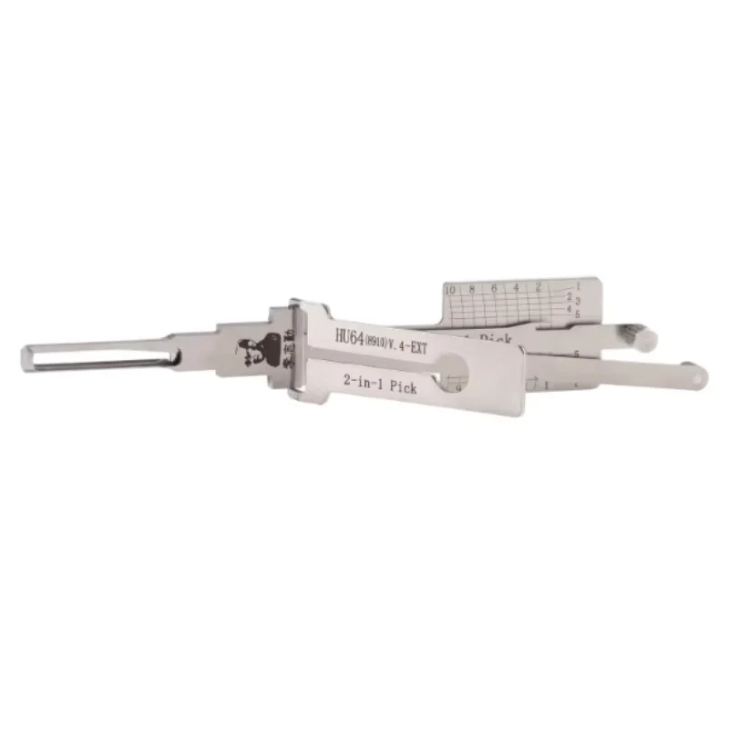 LISHI HU64 (8910) V.4 EXT 2 en 1 Decodificador de Cerraduras y Herramienta de Apertura de Puertas de Coche con Encendido para Cerrajeros, Herramienta de Apertura Automática con Fresado Lateral