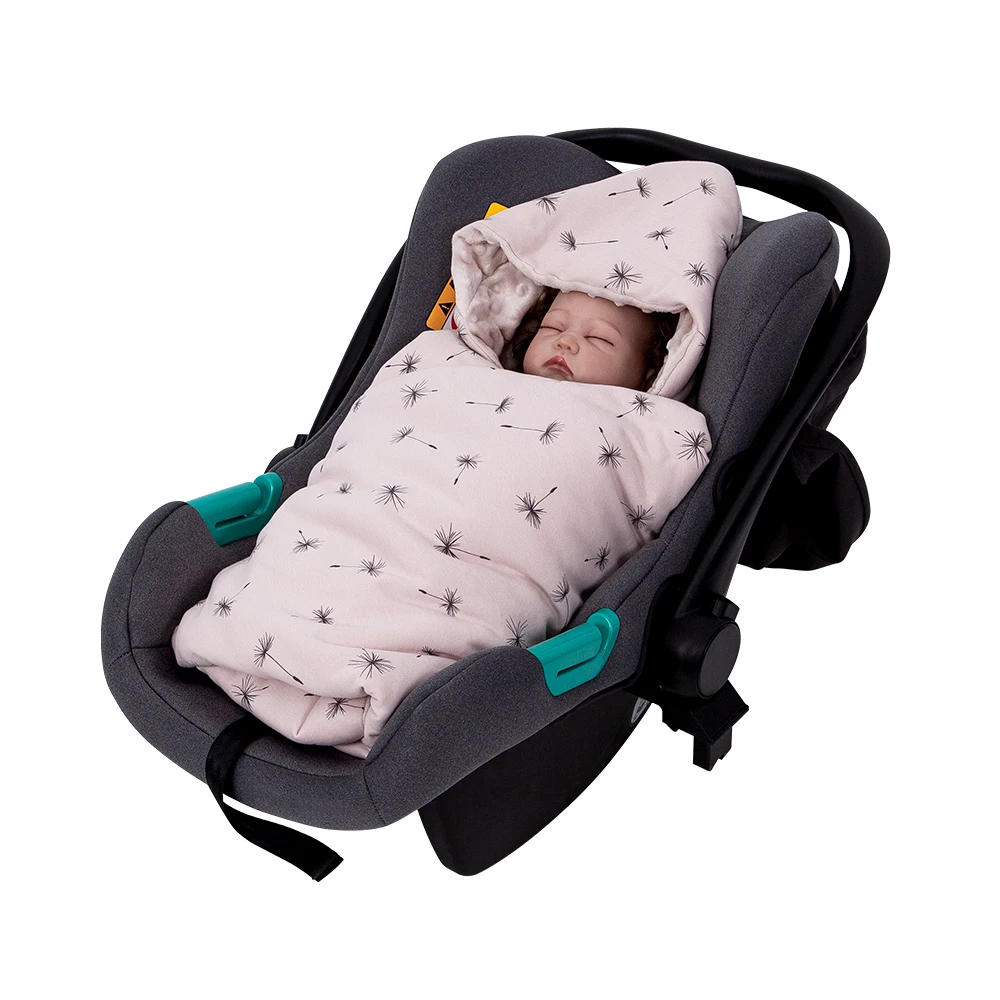 Manta para bebé recién nacido con capucha a prueba de viento, manta envolvente portátil cálida para llevar en cesta, asientos de seguridad para coche de bebé de 0 a 3 meses