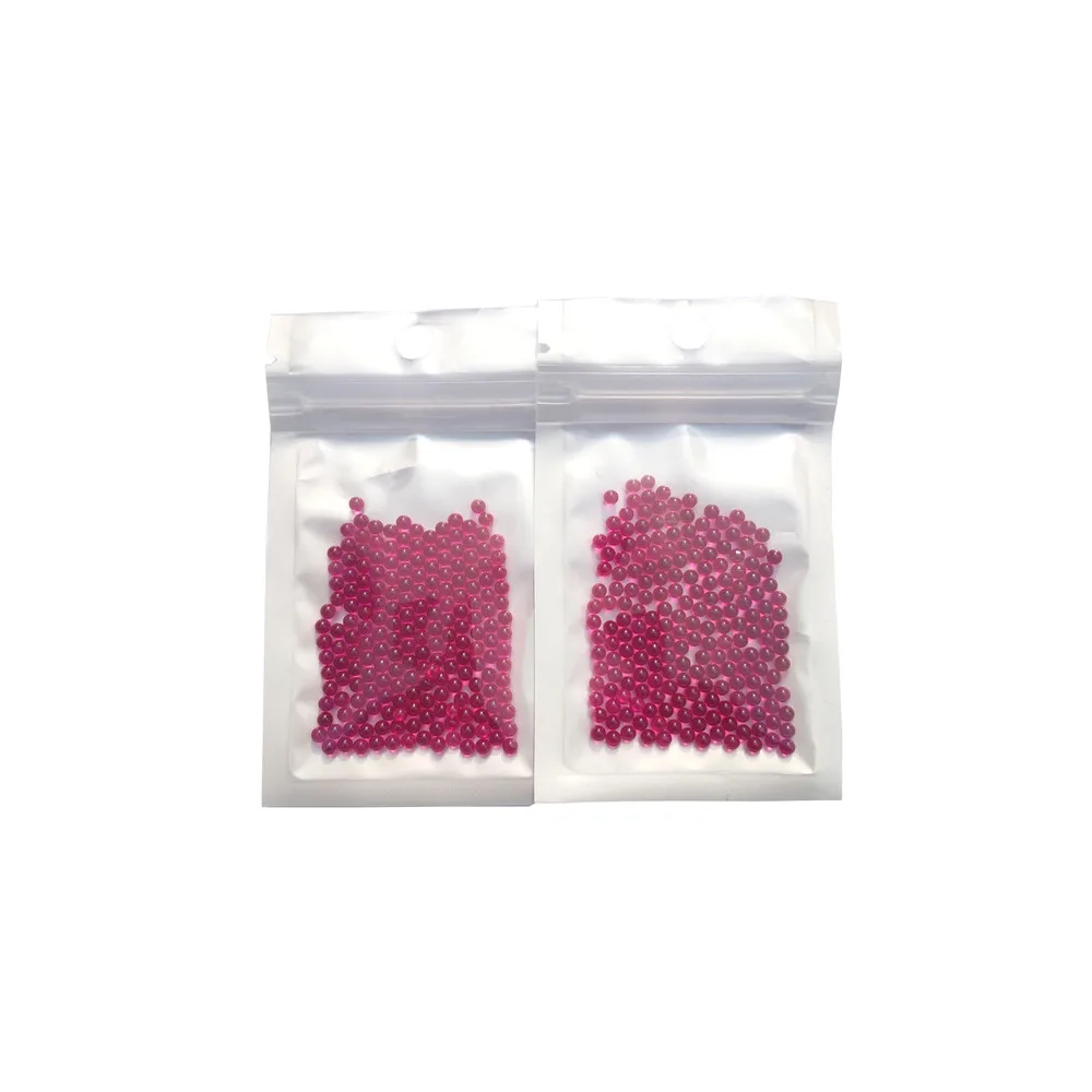Bolas de rubí de 3 mm de diámetro exterior hechas de piedra de gemas de corindón sintético