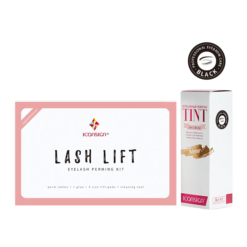 ICONSIGN versión mejorada Kit de levantamiento de pestañas y nuevo Kit de tinte para cejas y pestañas tinte para levantamiento de pestañas cejas barba herramientas de maquillaje de ojos