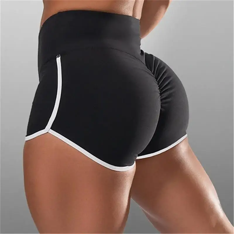 Pantalones cortos deportivos para mujer, pantalones cortos de gimnasio de cintura alta, pantalones cortos de ciclismo para mujer, pantalones cortos de Yoga para correr, mallas de entrenamiento con realce para mujer