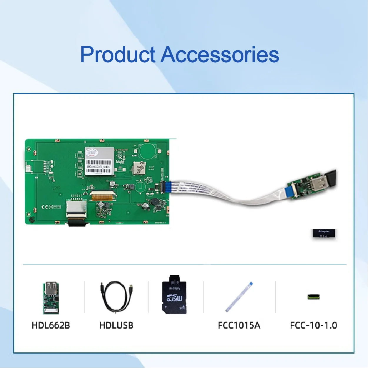 Módulo Inteligente HMI DWIN con Pantalla de 7.0 Pulgadas 1024*600, Módulo IPS-TFT-LCD, Panel Táctil Capacitivo, Amplio Ángulo de Visión DMG10600C070_03W