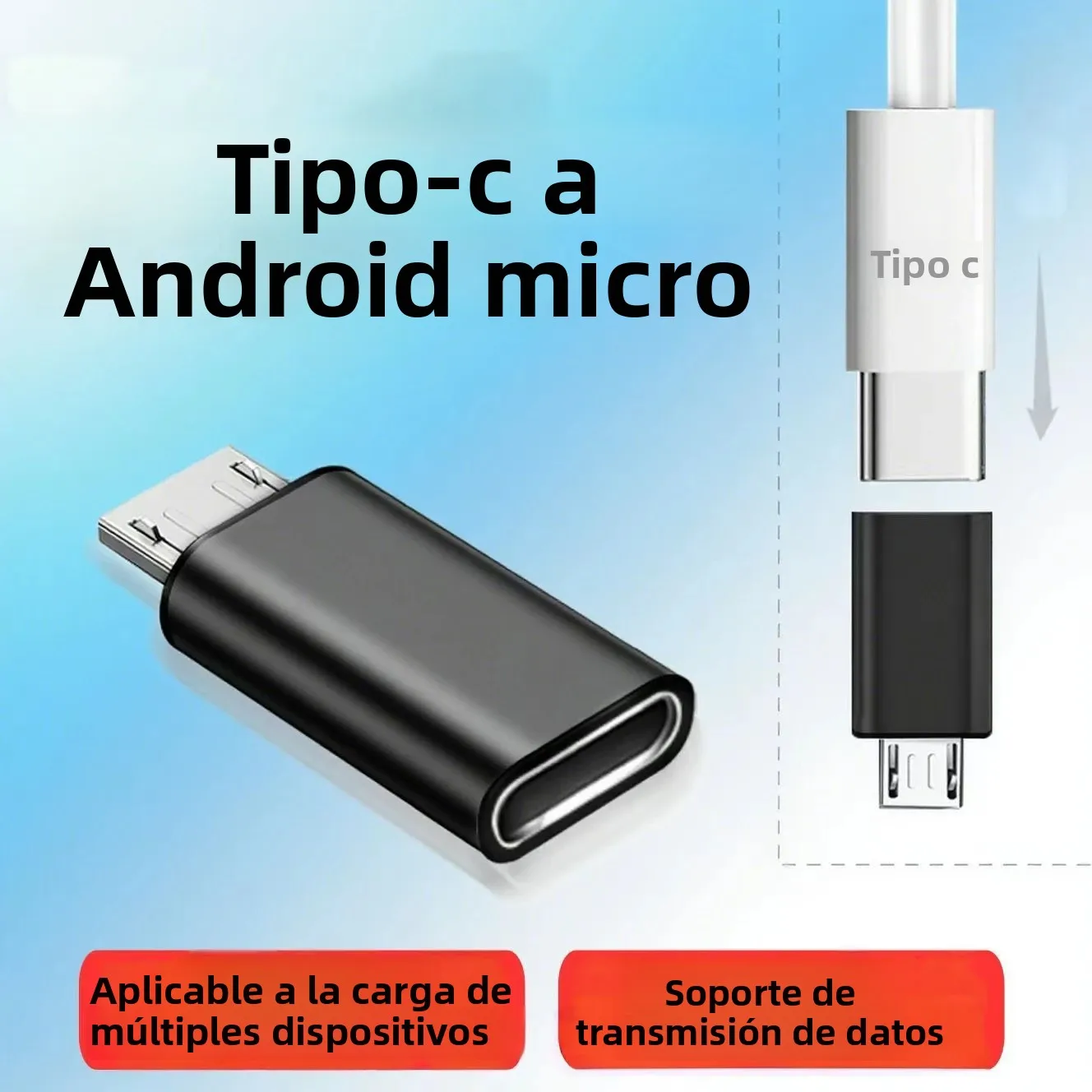 Juego de Adaptadores USB a USB-C, USB C a USB 3.0 OTG, Micro USB a USB C - Compatible con MacBook Pro, Samsung Galaxy, Smartphones, Laptops