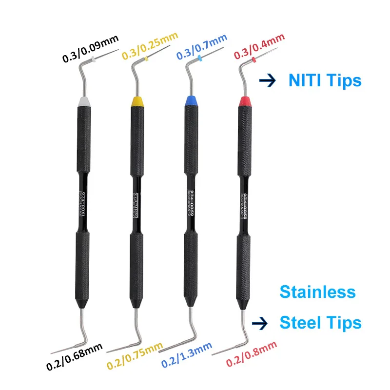 Pinza Endodóntica Buchanan con Punta de NiTi # 0 # 1 # 2 Herramientas Endodónticas para Compactación Vertical de Gutta Percha, Instrumento de Odontología