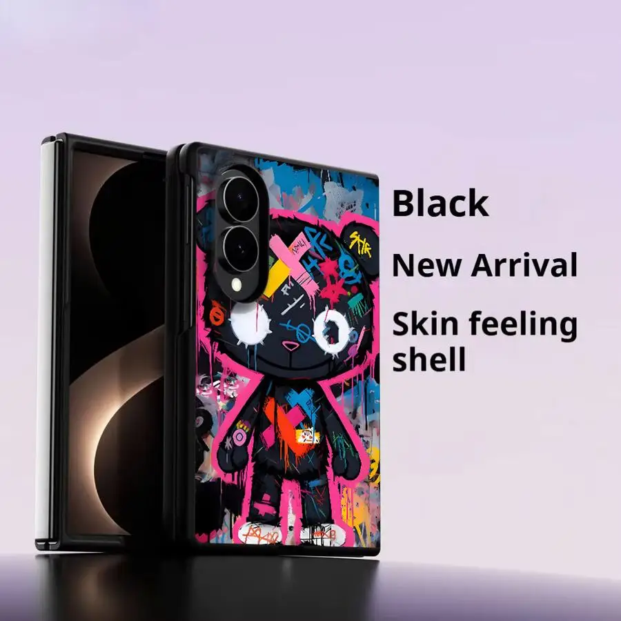 Funda para Samsung Galaxy ZFold Wide Z Fold 8 Z Fold8 Wide ZFold8, Funda de Lujo para Teléfono con Estampado de Arte de Oso Graffiti