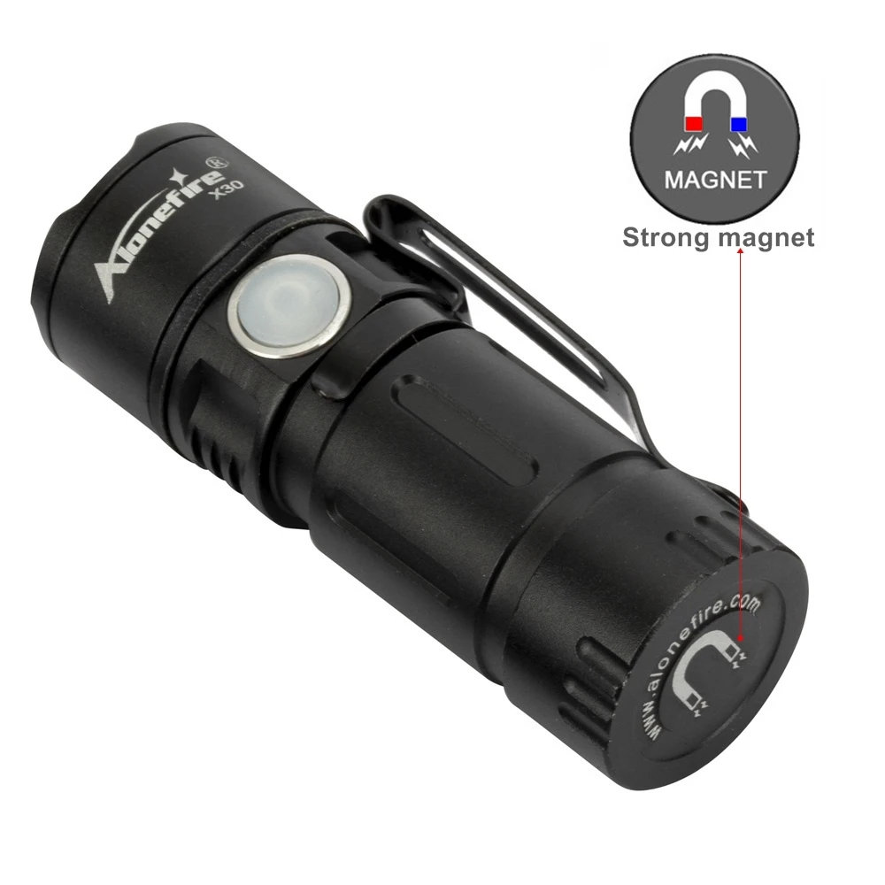 Linterna LED Portátil Mini X30 de 5W, Magnética, Recargable por USB, para Exteriores, Niños, Mujeres, Mochila, Bolsillo, Lámpara de Mano, Batería 16340