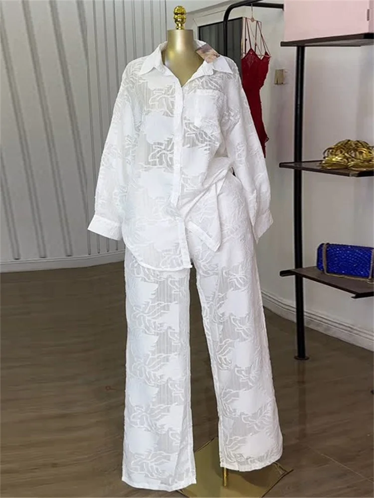Wmstar-Conjunto de dos piezas para mujer, conjunto de Top y pantalones holgados, pierna ancha, manga larga, malla, nuevo chándal a juego, venta al por mayor, triangulación de envíos 2025