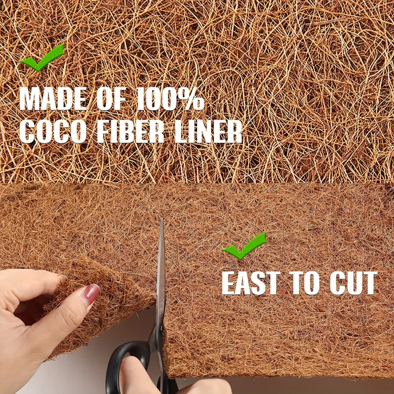 1 unidad, revestimientos de coco para maceteros perfectos para cajas de ventanas, cestas de flores y decoración de jardín