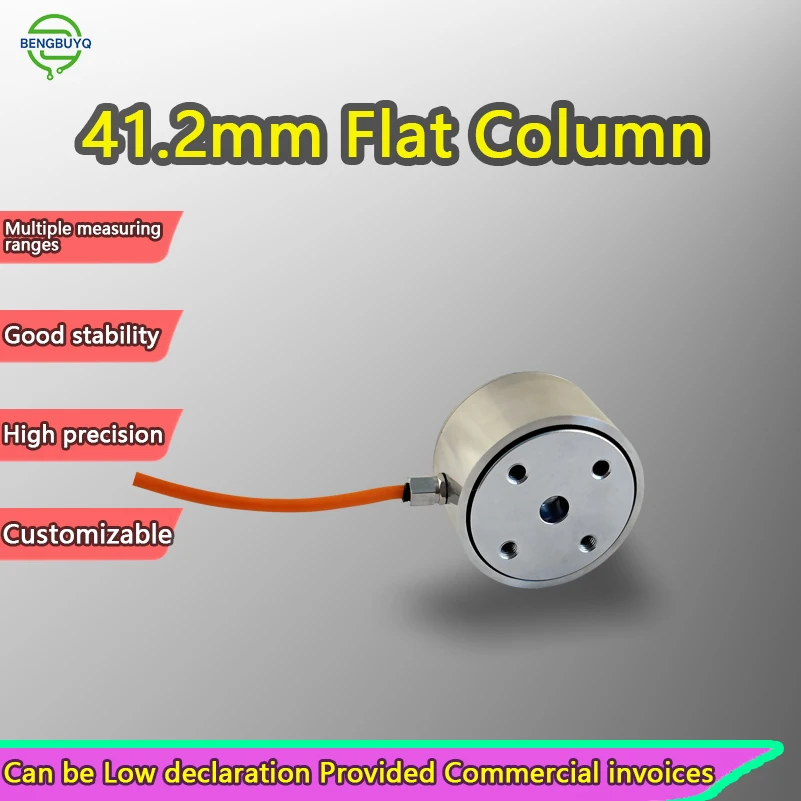 Célula de Carga Tipo Botón 0-2000kg, Sensor de Fuerza de Compresión 1.0–2.0mV/V 10kHz, Transductor de Pesaje de Alta Precisión de Acero Inoxidable