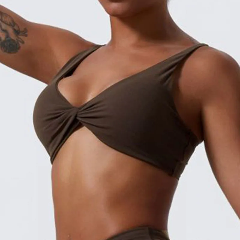 Nuevo sujetador deportivo push-up de verano para mujer, top transpirable y suave para yoga, top corto sin espalda para fitness, ropa interior de gimnasio, top corto para mujer