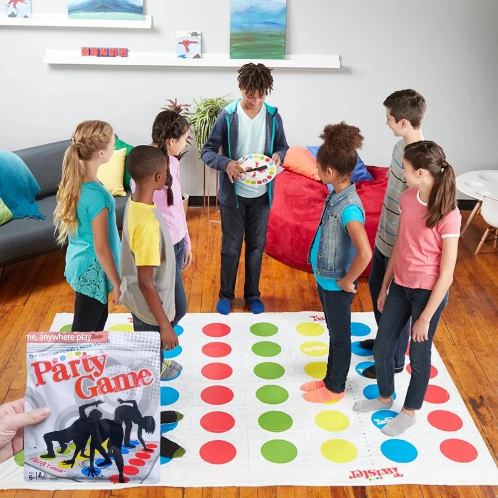 Twister Party Game - Familia Interior Exterior Cuerpo Twisting Grupo Interativo Juguetes Deportivos para Niños Adultos Ayuda Divertida