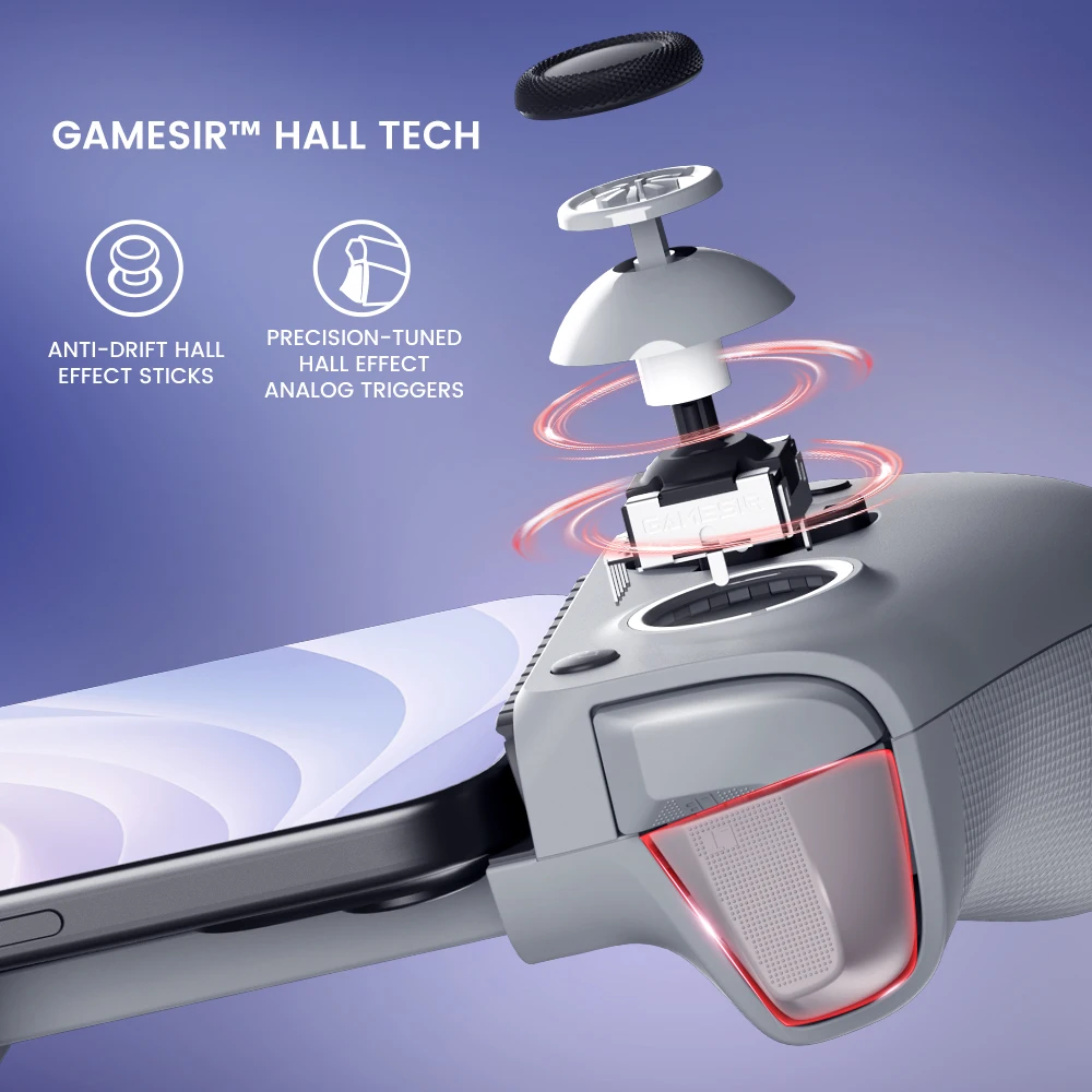 Gamepad para teléfono móvil GameSir G8 Galileo, controlador de juego con Joystick de efecto Hall para iPhone 15, teléfono móvil Android, juegos en la nube