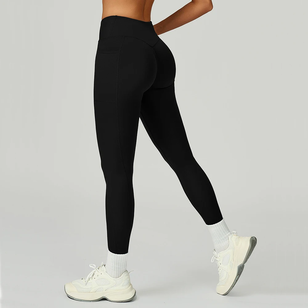 Mallas de Yoga con cintura cruzada para mujer, pantalones de gimnasio sexys de cintura alta, mallas de levantamiento de glúteos, ropa deportiva para mujer, ropa deportiva