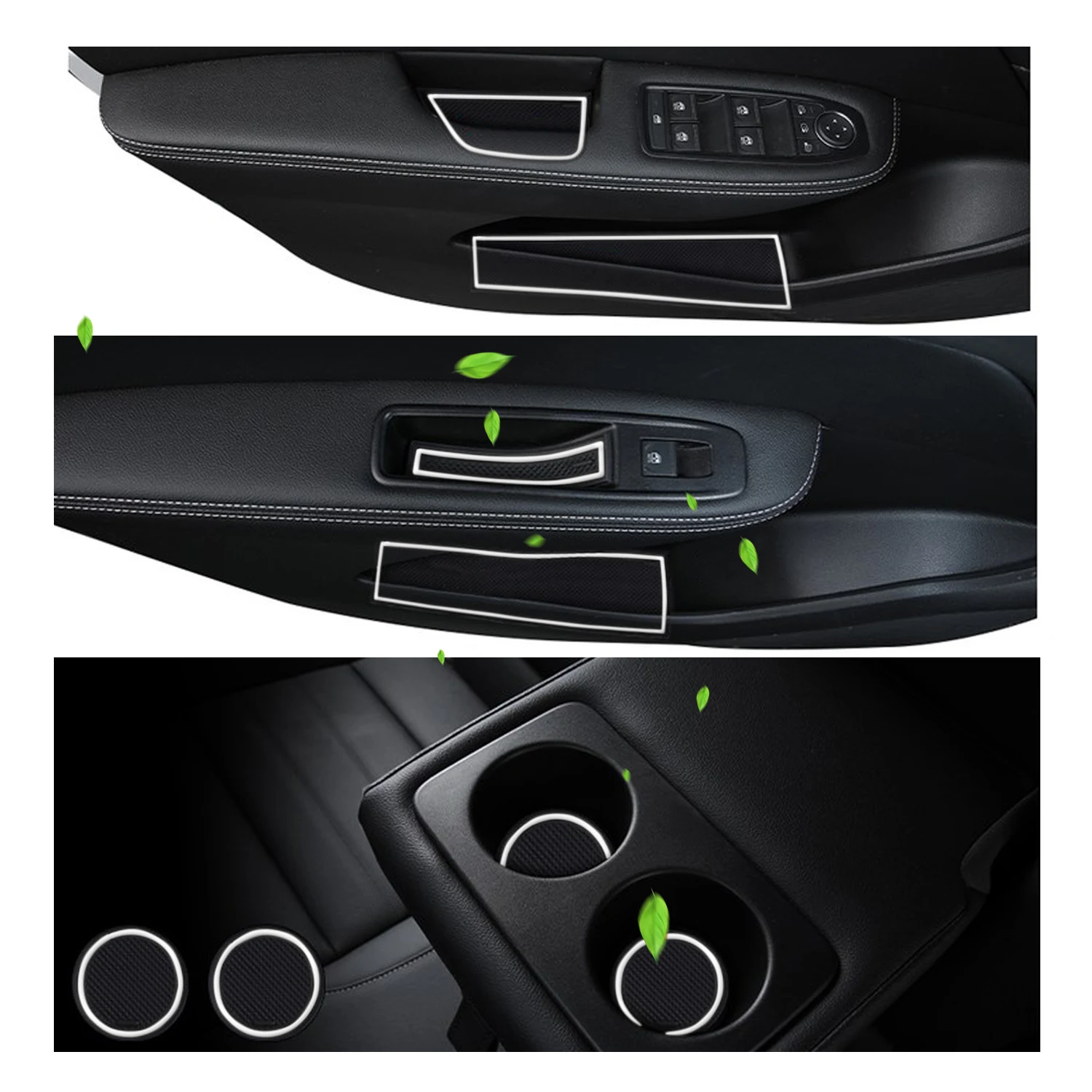 LFOTPP Alfombrilla para ranura de puerta de coche para Renault Arkana 2021-2026, almohadillas antideslizantes para ranura de puerta, accesorios interiores para Arkana 2026, Europa