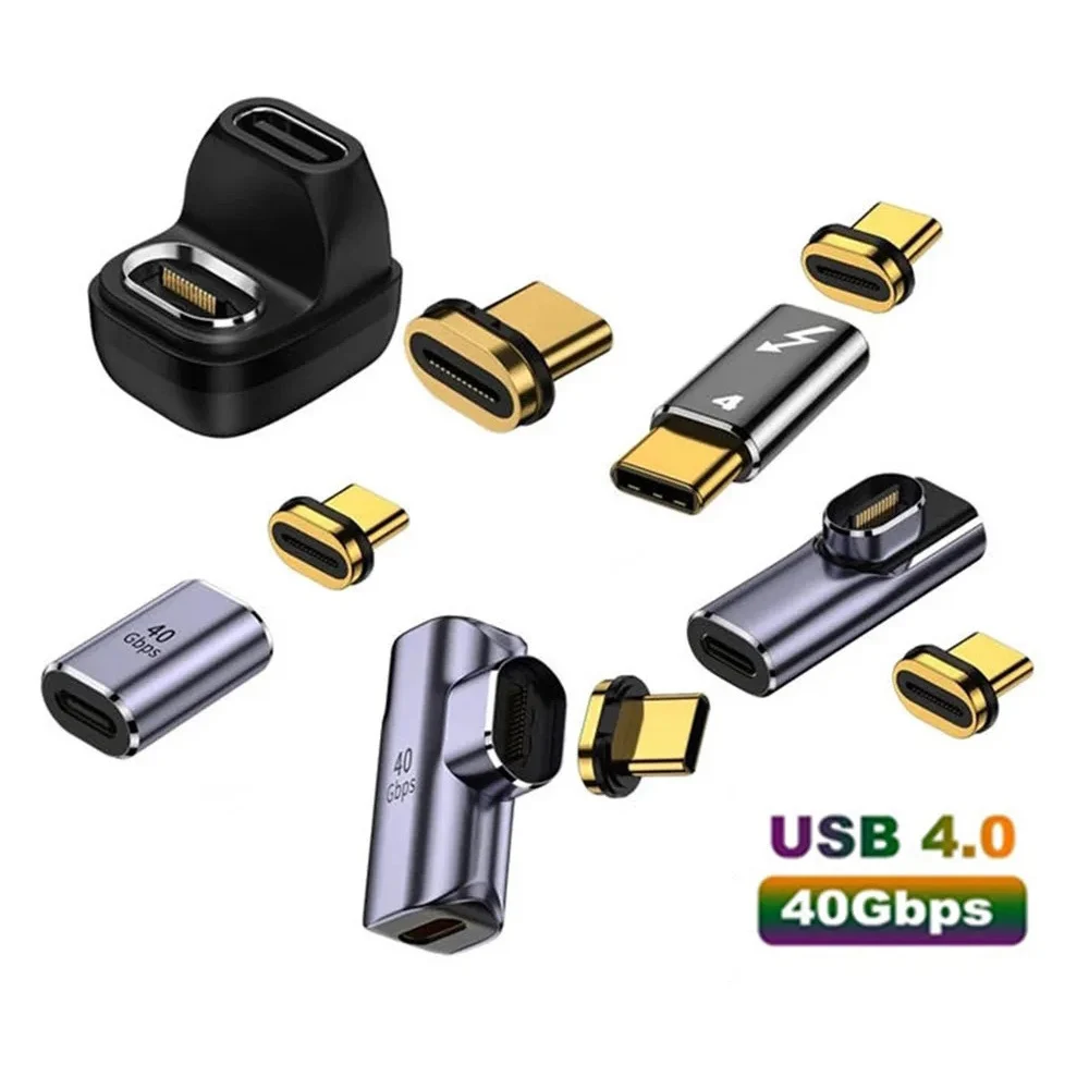 Adaptador tipo C de 100W OTG, 40Gbps, transferencia de datos rápida magnética, tableta, convertidor de carga USB 4,0 para teléfono, Macbook Air Pro y portátil