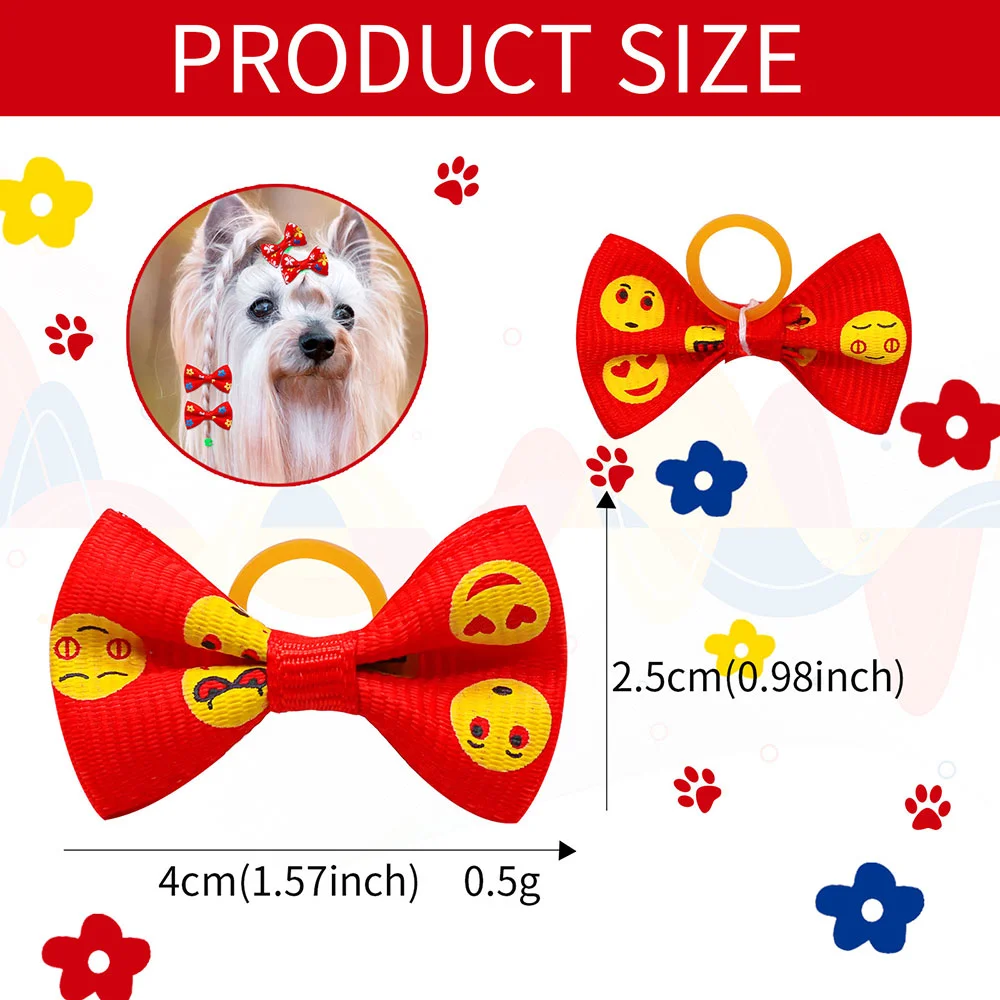 10/20/30 Uds. Lazos para el pelo para el cuidado de mascotas, mezcla de colores para cachorros, accesorios decorativos para el cabello para perros pequeños, bandas de goma para el pelo, proveedor de perros