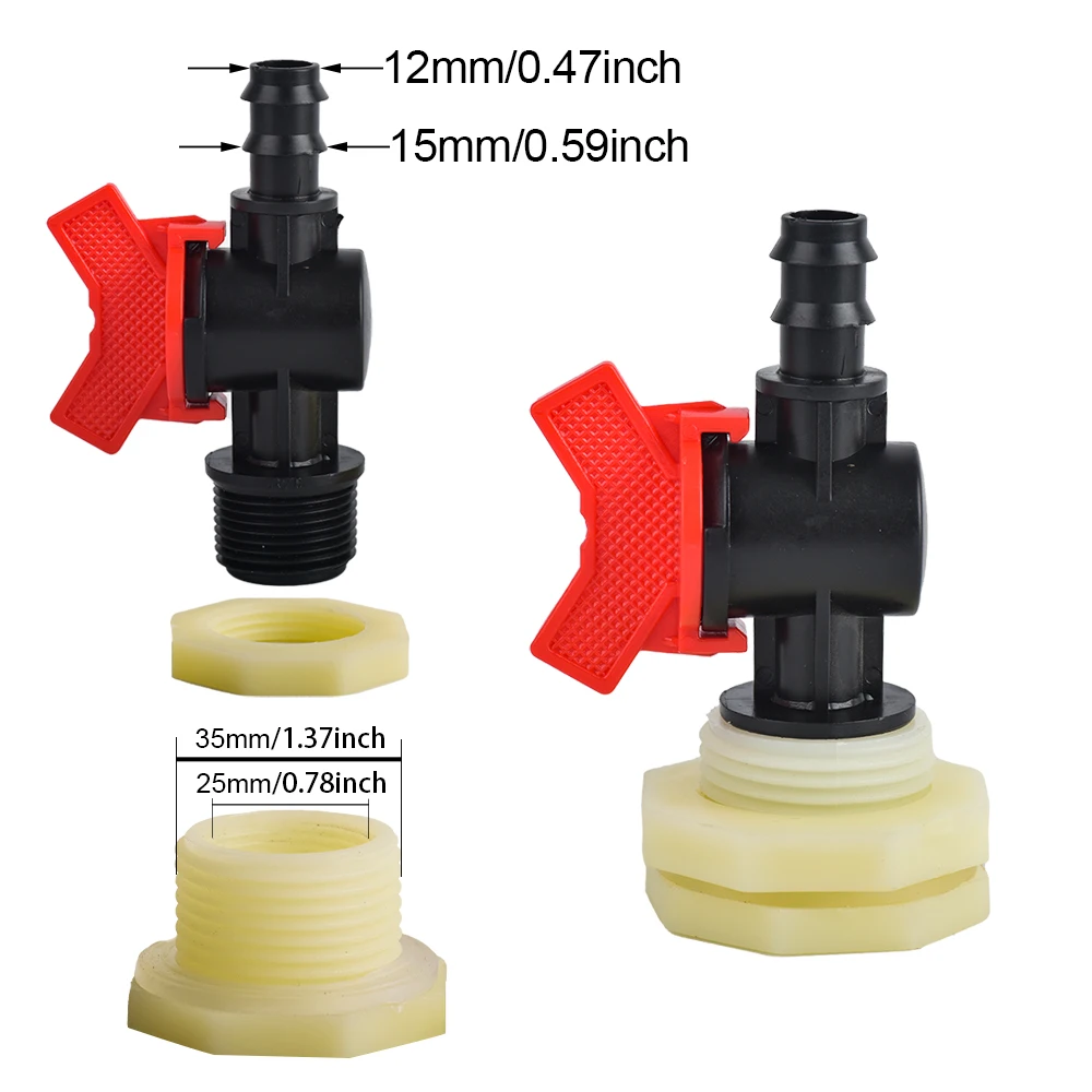 Juntas adaptadoras de válvula de mamparo de barril de lluvia de PVC de 3/4 pulgadas, conectores de drenaje de tanque de agua, junta de manguera de riego de jardín