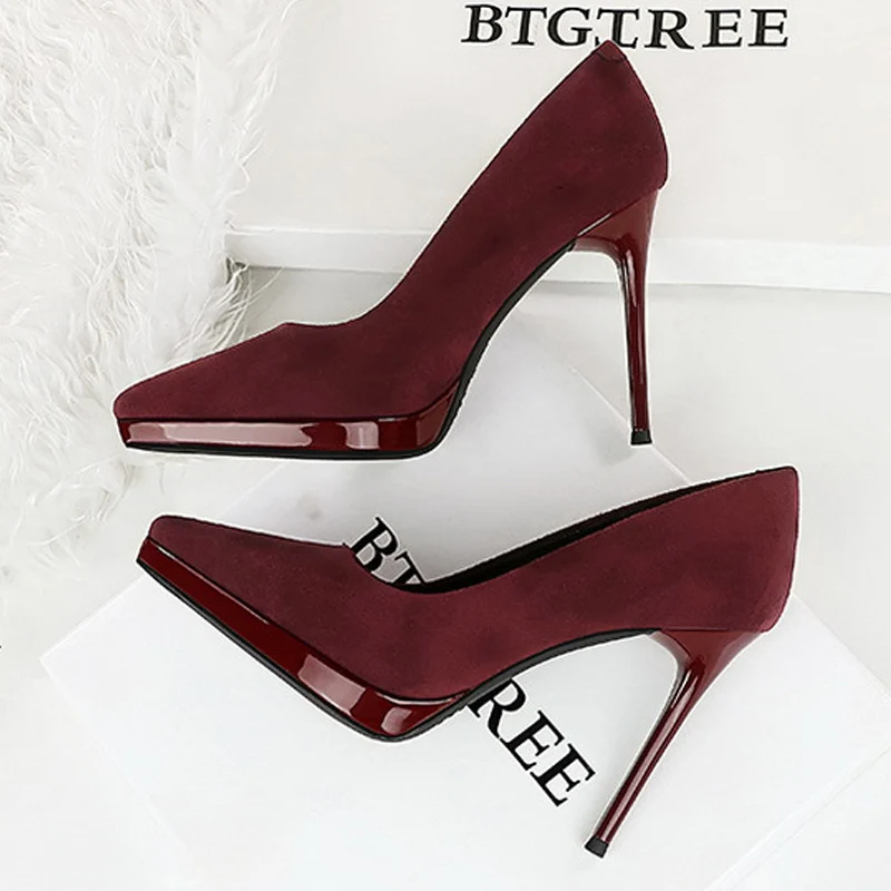 BIGTREE, zapatos De tacón con plataforma y punta estrecha para primavera extrema, tacones finos a la moda para Mujer, zapatos elegantes De boda para Mujer, Zapatillas De Mujer