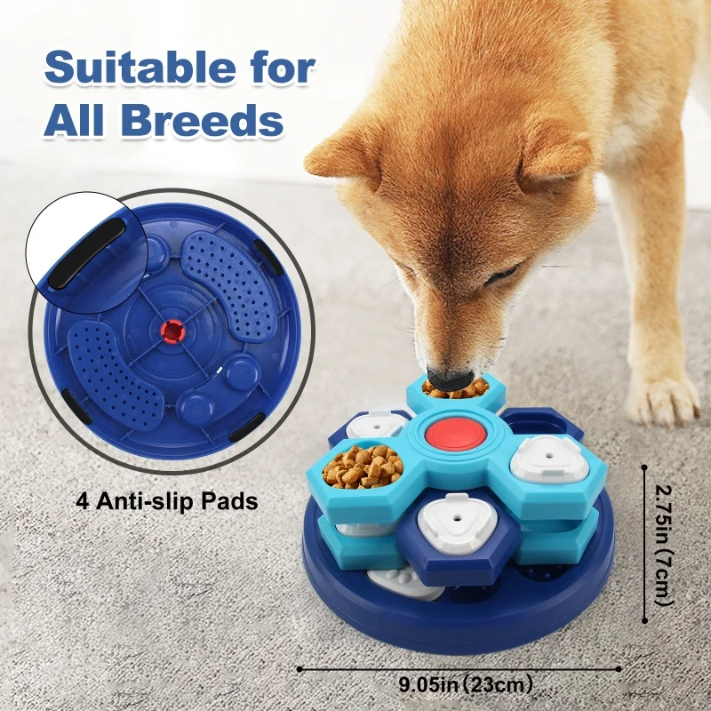 Rompecabezas para perros, juguetes para entrenamiento de perros, rompecabezas interactivo para aburrimiento, juguetes de alimentación, bandeja de comida lenta, suministros de alimentación para mascotas