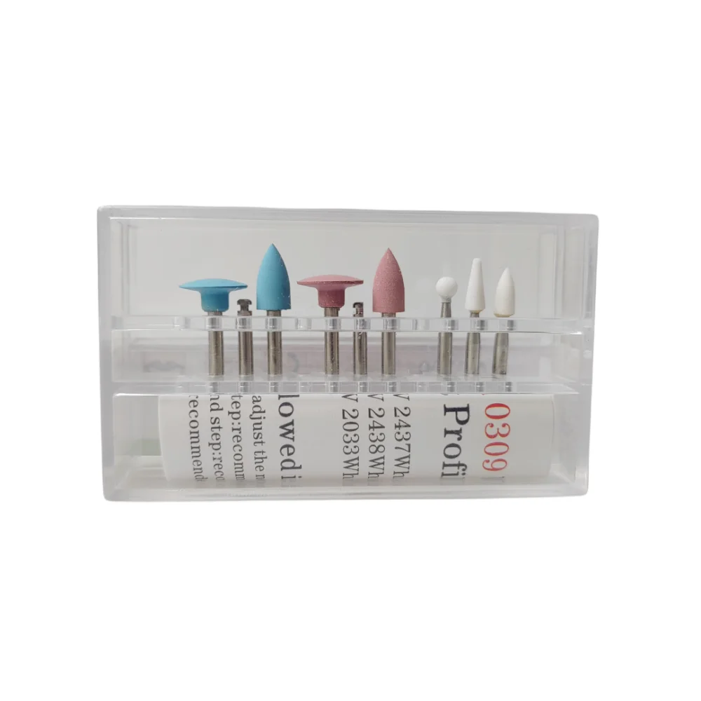 JUMTOP-Kit de pulido compuesto Dental, cabezal de rejilla de resina para pieza de mano de baja velocidad, fresa de pulido de dientes de goma