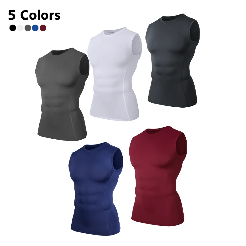 Chaleco de entrenamiento para hombre, ajustado, sin mangas, secado rápido, transpirable, absorbe la humedad, correr, entrenamiento de gimnasia, camiseta sin mangas para Fitness