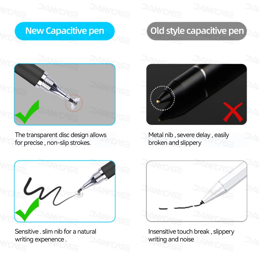 Lápiz óptico 2 en 1 Universal para tableta, accesorios para teléfono móvil Android ios, iPad, tableta de dibujo, lápiz táctil de pantalla capacitiva