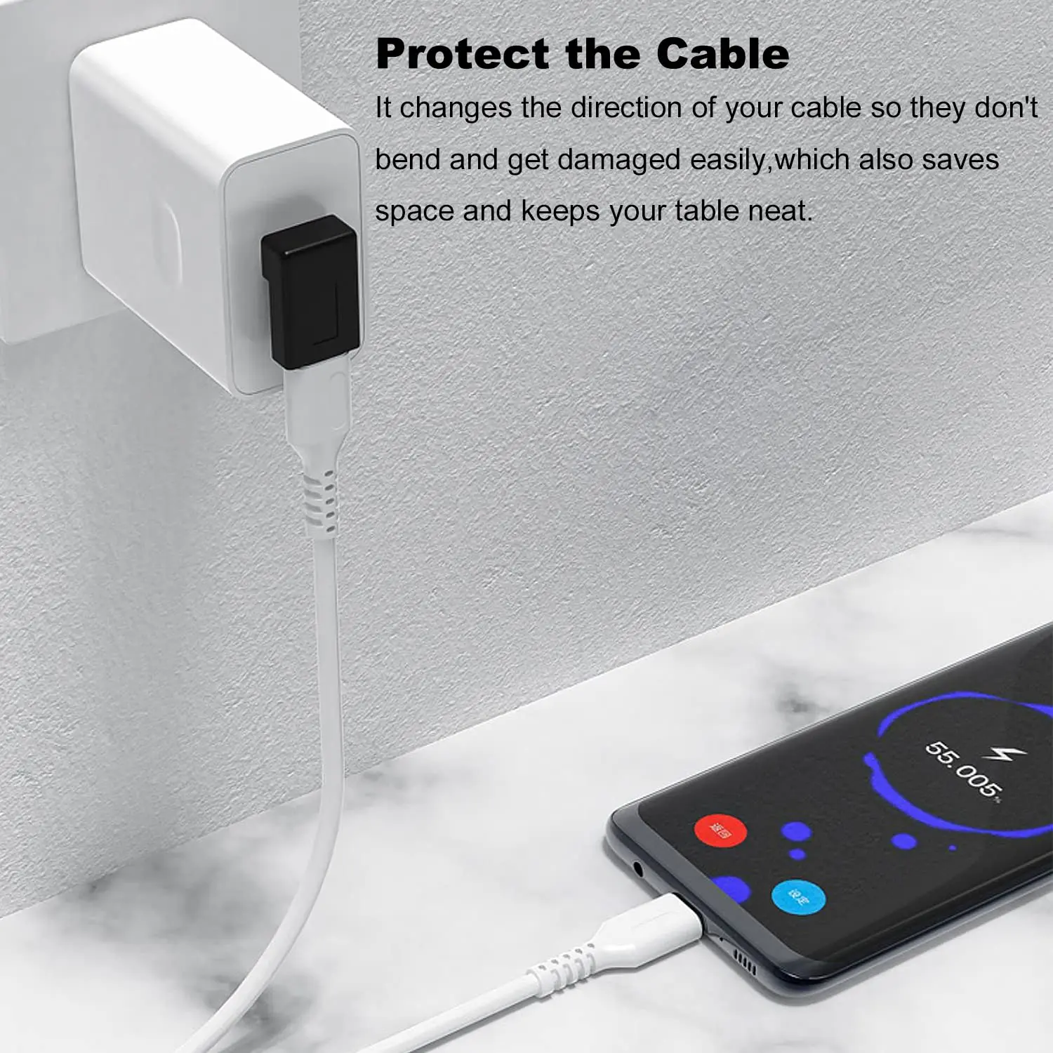 Adaptador USB NNBILI de ángulo recto, ángulo arriba y abajo de 90 grados, conector USB 3,0 macho a hembra tipo C para ordenador portátil, tableta y teléfonos