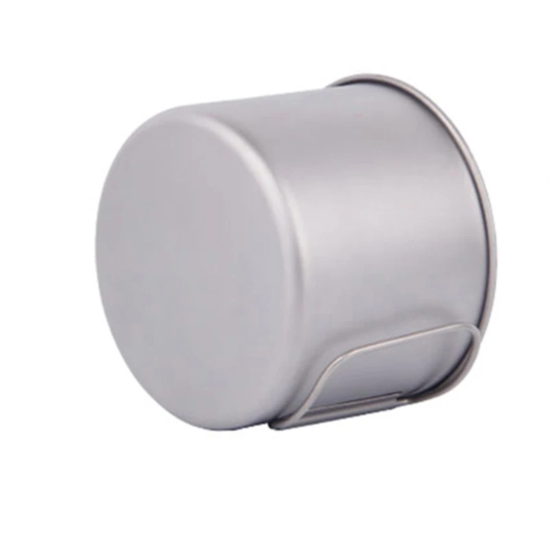 Tiartisan-taza de titanio para acampar, vajilla portátil con tapa, mango plegable, utensilios de cocina para Picnic al aire libre, Ta8316, 900ml