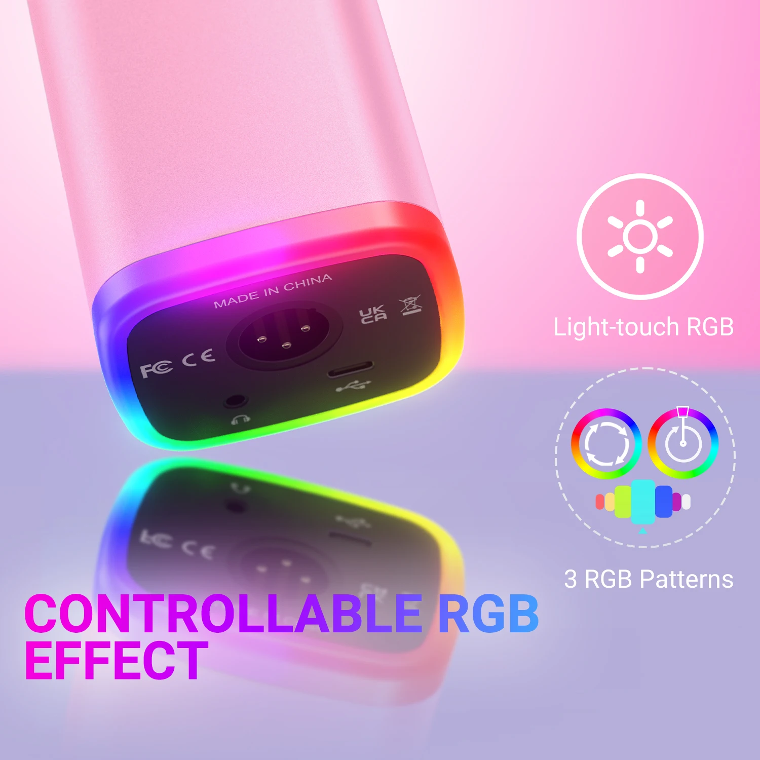 FIFINE-micrófono dinámico USB/XLR con Control RGB, Conector de auriculares/silenciador, para PC, juegos, YouTube, transmisión en vivo, AmpliGame-AM8P