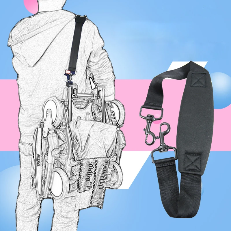 Accesorios para cochecito de bebé, correa de hombro para cochecito para YOYO/Babyyoya/BabyThrone, correa de hombro portátil negra estable