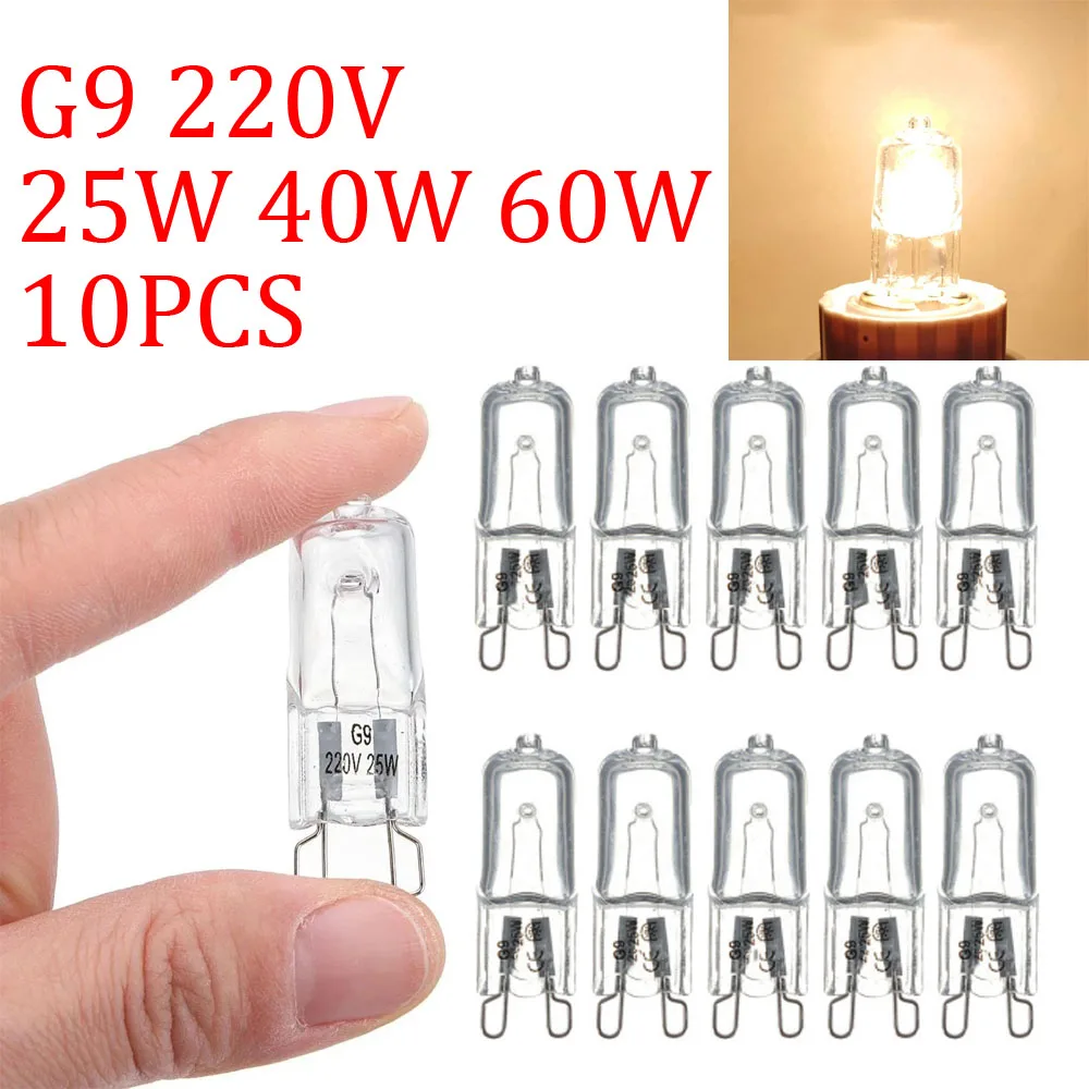 Lámparas Cápsula Halógenas G9 Atenuables 220V 25W/40W/60W - 500 ℃   Resistente al Calor para Refrigeradores/Ventiladores/Hornos/Cocina/Accesorios de Baño