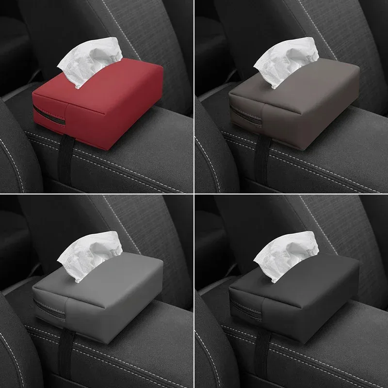 Caja de pañuelos para coche, caja de pañuelos para el respaldo del asiento con parasol, caja de pañuelos para el reposabrazos del coche, caja de almacenamiento de pañuelos, almacenamiento y organización para coche