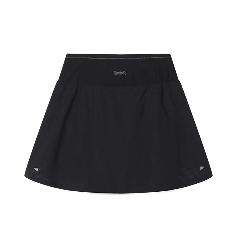 Li-Ning Faldas cortas para correr para mujer AT DRY, ajuste regular, cómodas, transpirables, de color sólido, faldas cortas deportivas ASKV022