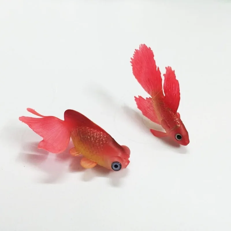 Decoración de acuario Artificial, efecto brillante, pez dorado, adorno para acuario, 1 ud.