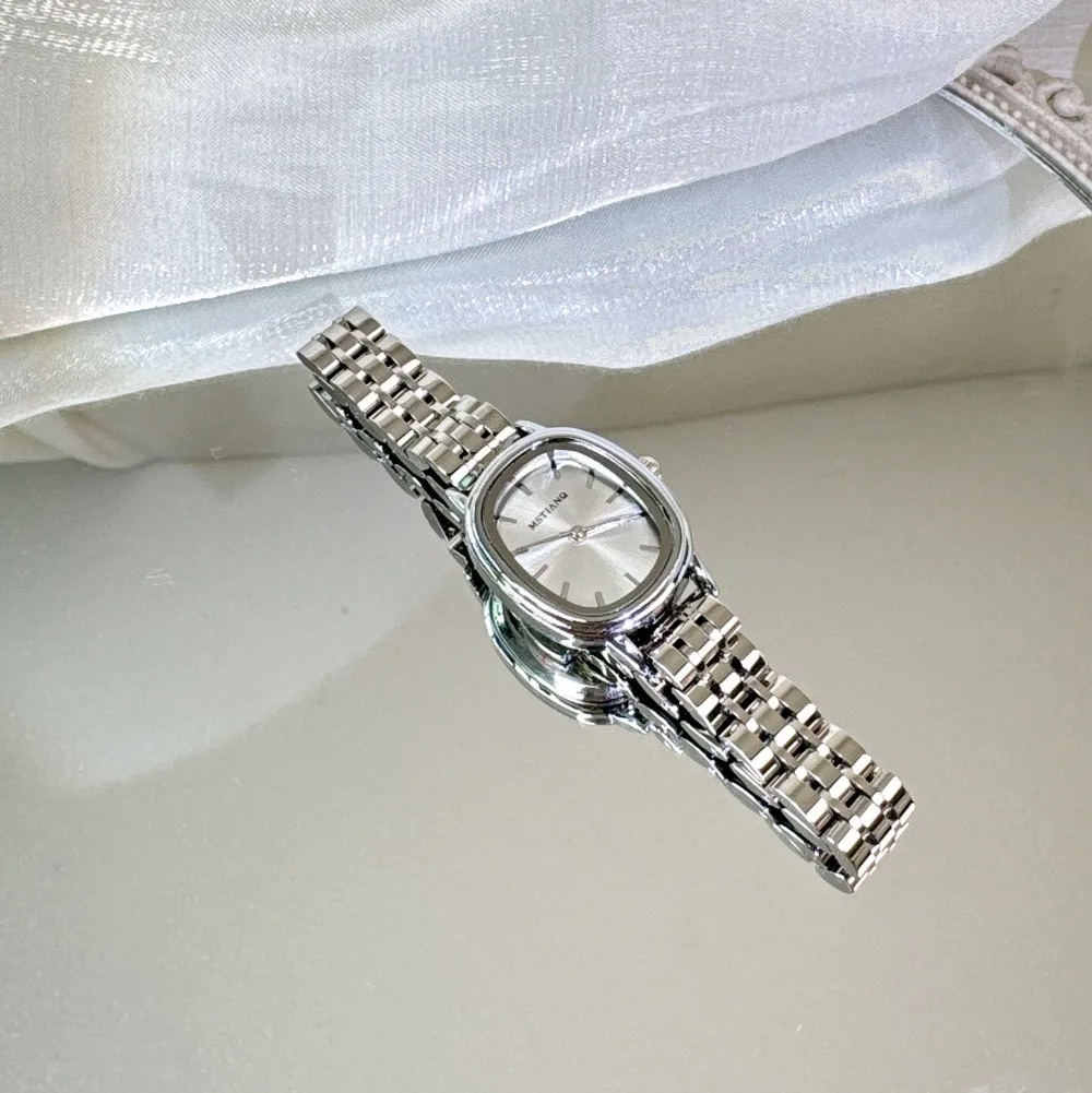 Reloj de Mujer de Marca Famosa, Esfera Ovalada Pequeña, Reloj de Cuarzo Verde, Regalo de Lujo para Estudiantes, Relojes de Pulsera, Dropshipping, Relojes Para Mujer