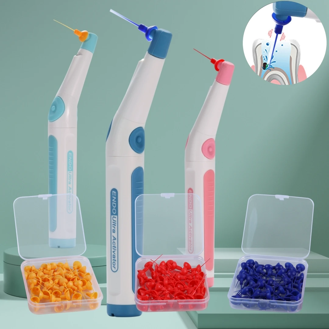 Activador Ultrasónico Inalámbrico para Endodoncia Dental con LED, Irrigador de Conducto Radicular / Puntas